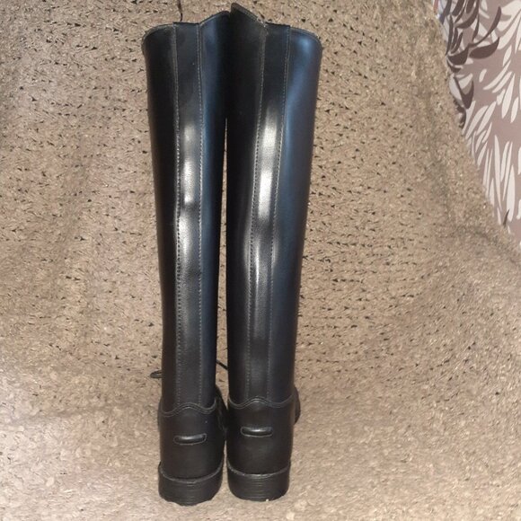 Vintage EQUESTRIAN/RIDING BOOT-Canada-Lace-Up-Black Leather-Sz 6.5-NWOB - Picture 5 of 7